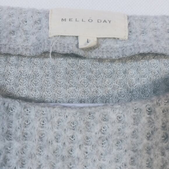 Melloday Nordstrom Cozy Waffle Knit Sweater Size L - Picture 5 of 6